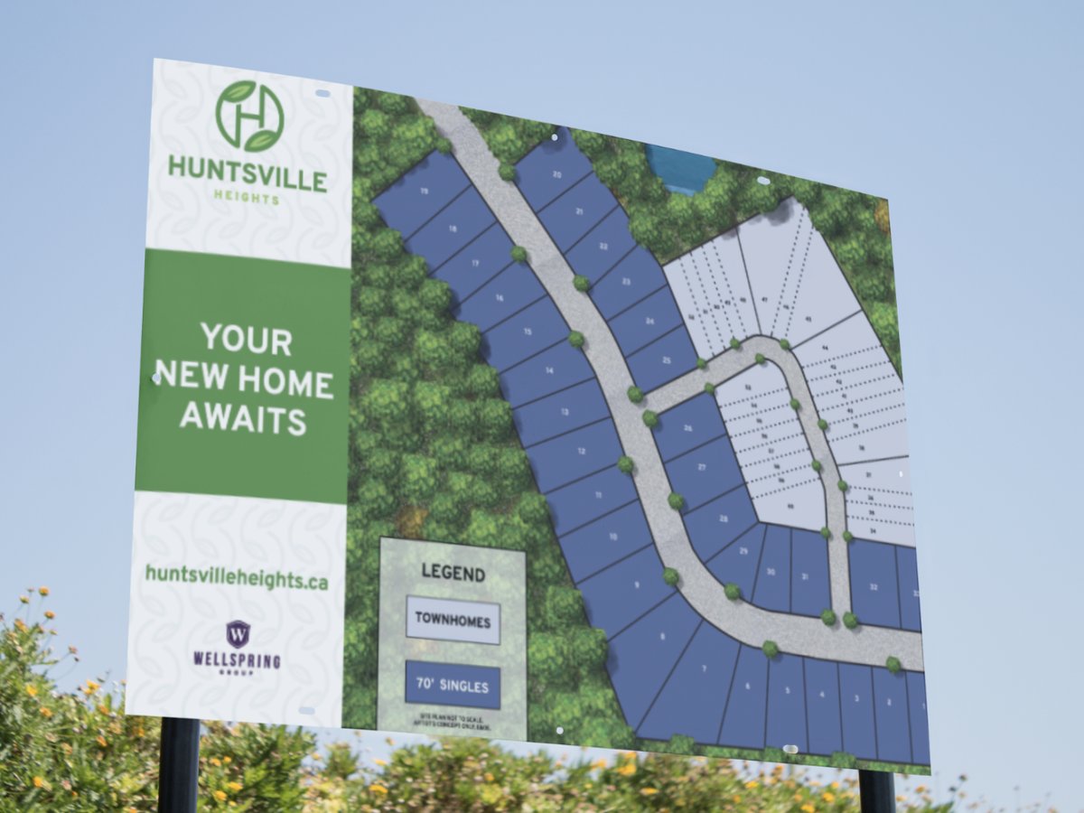 Huntsville Heights site map signage by Wellspring Group