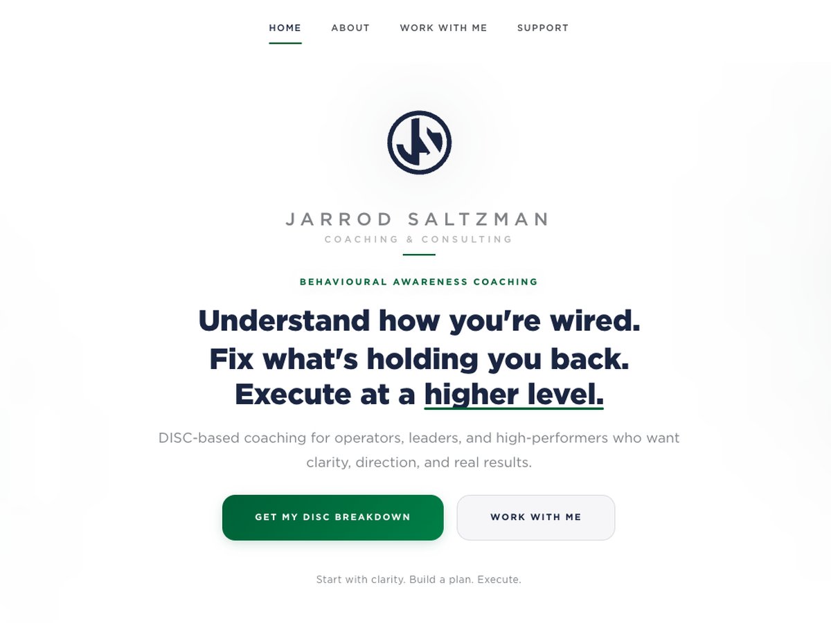 JarrodSaltzman.com, recently shipped personal site