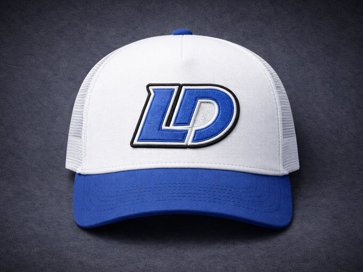 Levydesign branded hat, studio merch coming soon