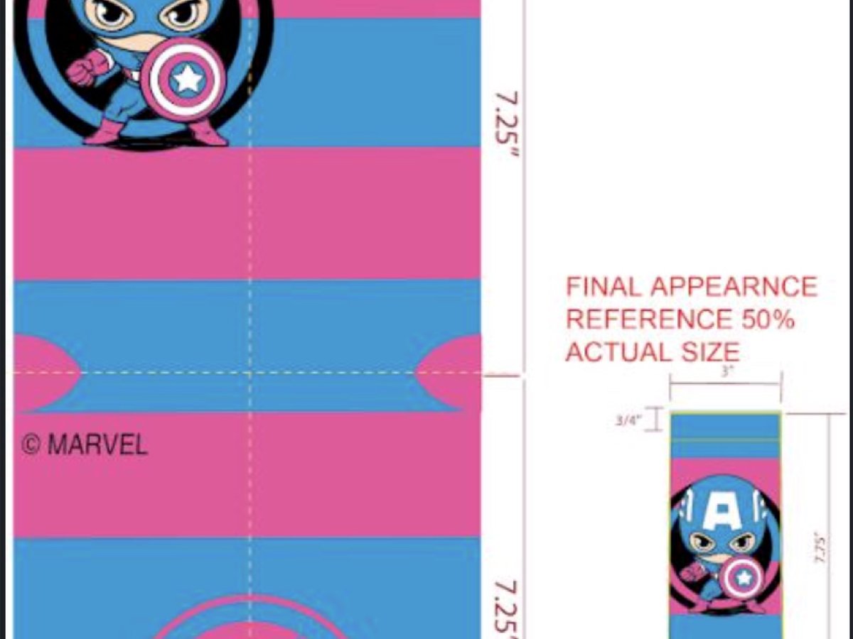 Marvel Captain America licensed sock design